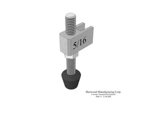 5/16-ER External Threaded Bolt Retainer for Solid Arm Clamps Protects Hand from Spindle Top