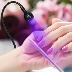 UV LED Nail Lamp, 1pc Quick Drying UV Light for Gel Nails, Foot Control LED Nail Cure Lamp with Flexible 360° Adjustable Gooseneck