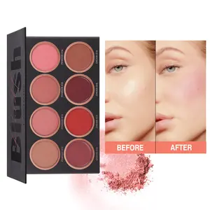 LANGMANNI Blush Palette, Matte Shimmer Highly Pigmented Long Lasting Natural Glow Blush Highlighter Contour Palette for All Skin Tones Face Makeup