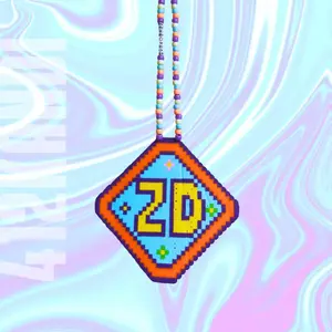 Zeds Dead Scooby Doo Flower Groovy Tag Perler Kandi Necklace