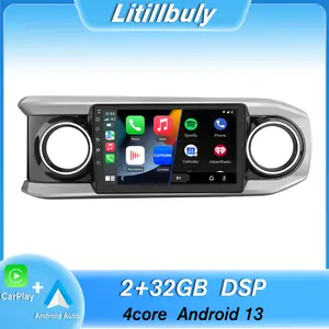 Car Stereo for Toyota Tacoma 2016-2021 touch screen has Android Auto Wireless Carplay, Bluetooth WIFI supports GPS Navigation