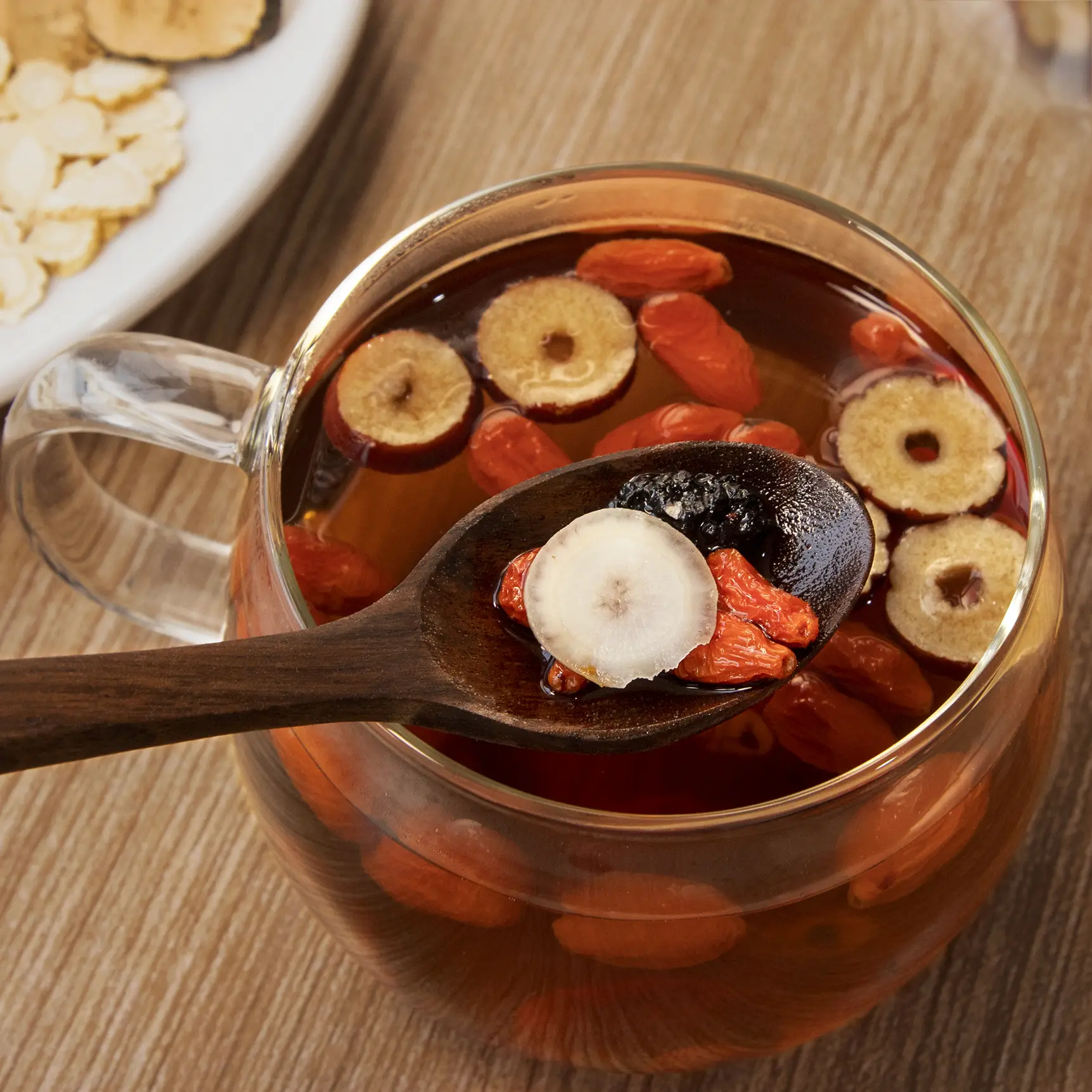 30 Tea Bags – Eight Treasure Goji Berry Herbal Tea, Organic Blend with Ginseng, Traditional Wellness Tea for Men & Women