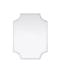 Elegant Kitchen & Bath MR3D2736SIL 27 x 36 in. Notched Metal Mirror, Silver