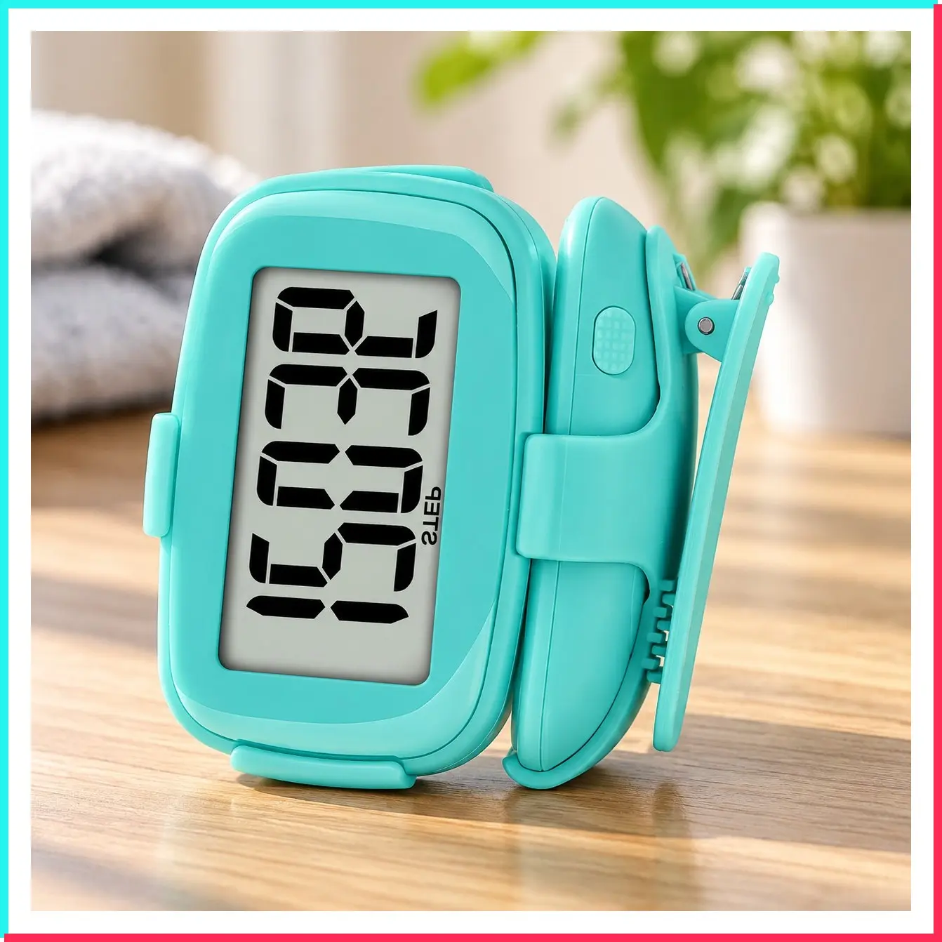3D Step Counter Clip On with LED Backlight Pocket Pedometer for Walking Outdoor Activities Fitness Tracker
