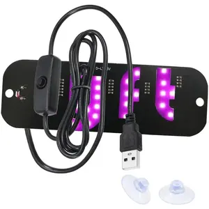 Windshield Light Sign Pink Decal USB-C Powered Touch Dimmer With Suction Cups For Easy Brightness Control Holiday Gift