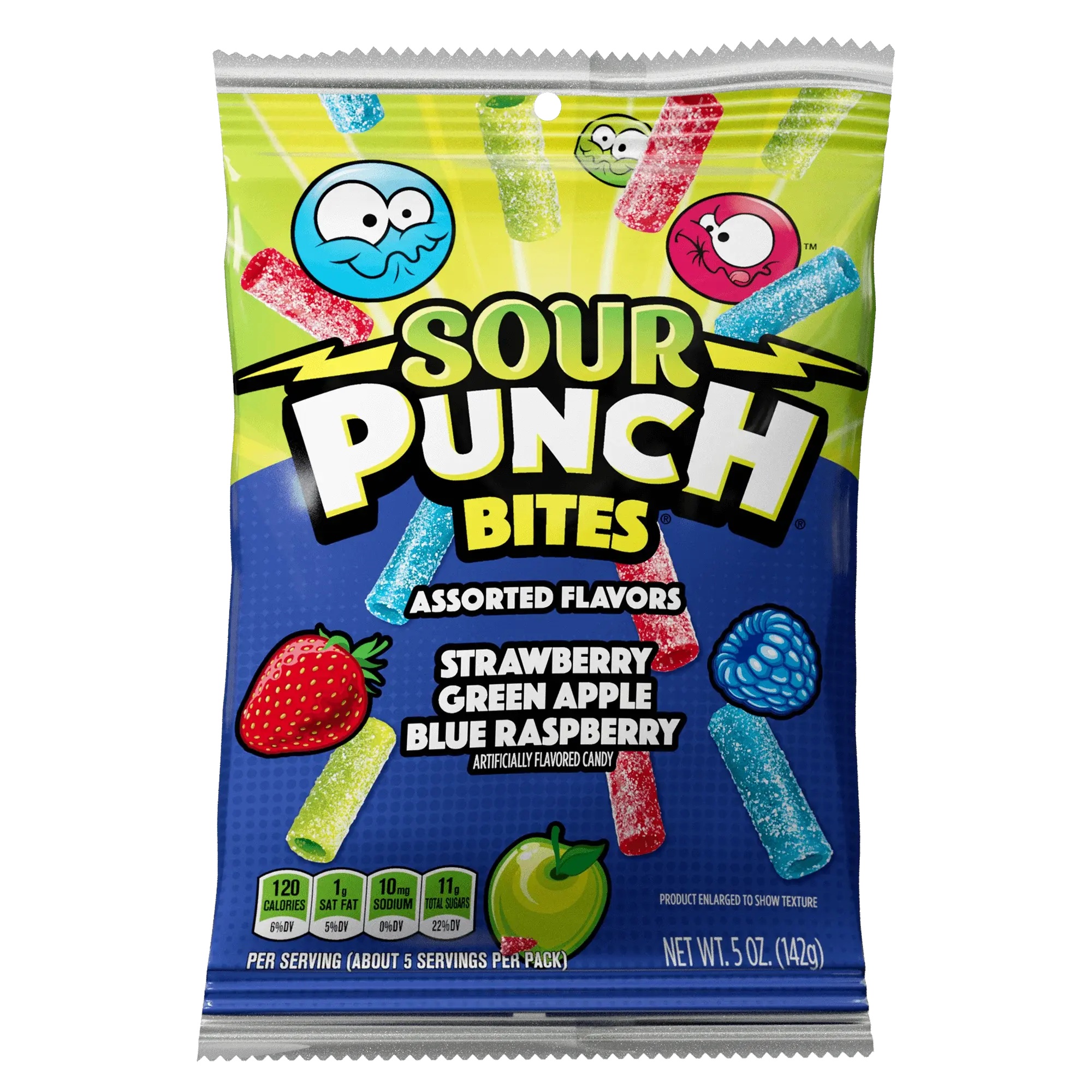 Sour Punch Bites Candy Assorted Flavors, 5oz Bag