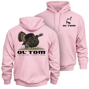 Ol' Tom Turkey Hunting Hoodie – Wild Turkey Technical Turkey Gear Back Graphic, Upland Hunting Apparel for Turkey Hunters, Outdoor Gobbler Hunter Lifestyle Hoodie