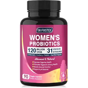 Probiotics for Women Digestive Health, Vaginal probiotics 120 Billion CFU 31 Strains with Digestive Enzymes & Prebiotics & D Mannose & Cranberry for Urinary Tract, 90 Capsules