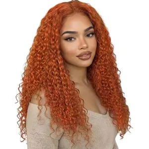 【LIVE SALE】Unice Ginger Orange Jerry Curly 4x1 Lace Part  Human Hair Wig