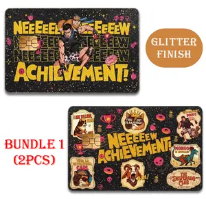 Dungeon Crawler Carl Glitter Credit Card Sticker | New Achievement Card Skin Cover | LitRPG BookTok Vinyl Decal | Halloween BookTok Gift