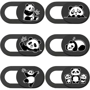 6 count 6 Styles Panda Camera Cover Webcam Cover Slide Cute  Design  Guard Webcam Protector for Laptop Desktop  Tablet Phone Notebook Mini PC Accessories  Office Use