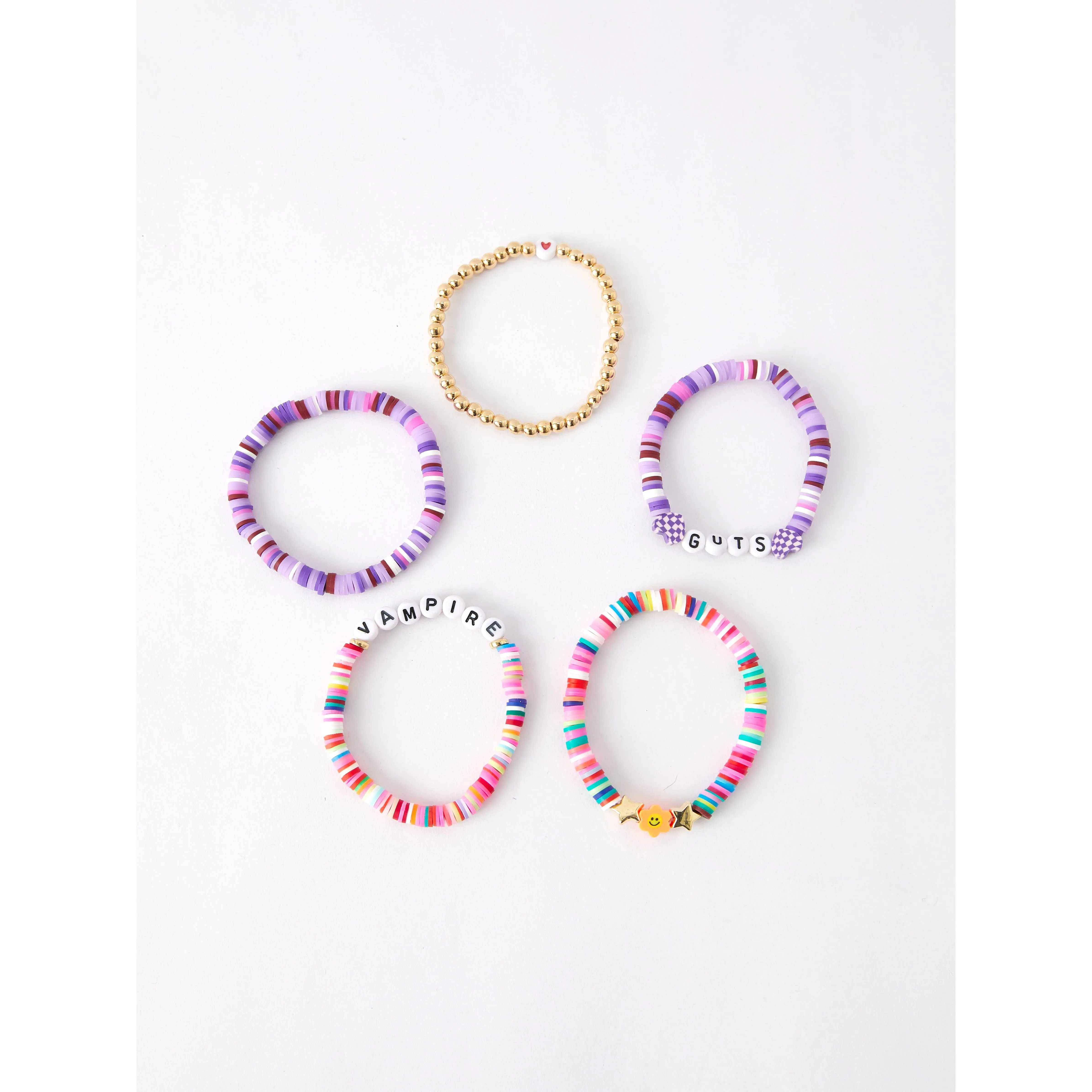 Taylor bracelet elastic beaded "vampire guts" letter bracelet