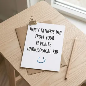 Step Dad Fathers Day Card - Step Dad & Bonus Dad Fathers Day Card Gifts - Happy Father's Day Cards Gifts Decorations for Stepdad - Funny Appreciation Card Gift for Step Father