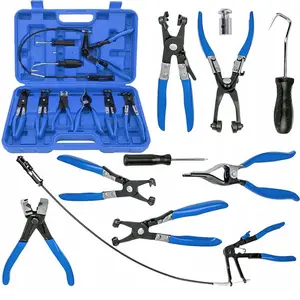 9PCS Hose Clamp Pliers, Automotive Precision Tools for Clamping and Disconnecting, Suitable for Removing Clamps on Car Cooling Systems and Hoses