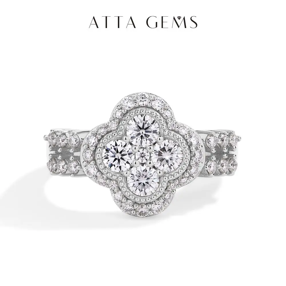 Total 1.3 Carat D/VVS1 Color Synthetic Moissanite Ring for Man and Women For Daily Wear and Gift For Engagement Wedding Ring R126