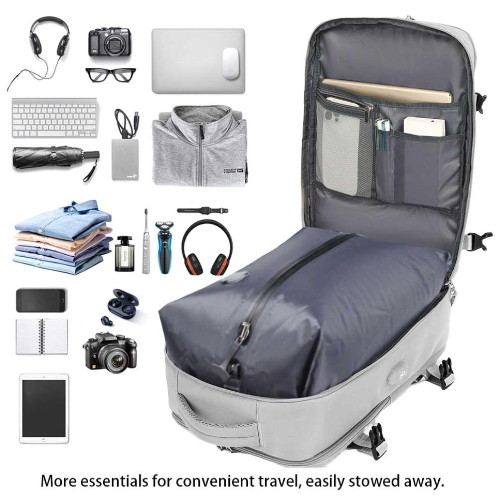 Vacuum Compression Backpack (with Air Pump) Travel Rucksack, Large Capacity and Durable for Business Trips, Hiking and Camping