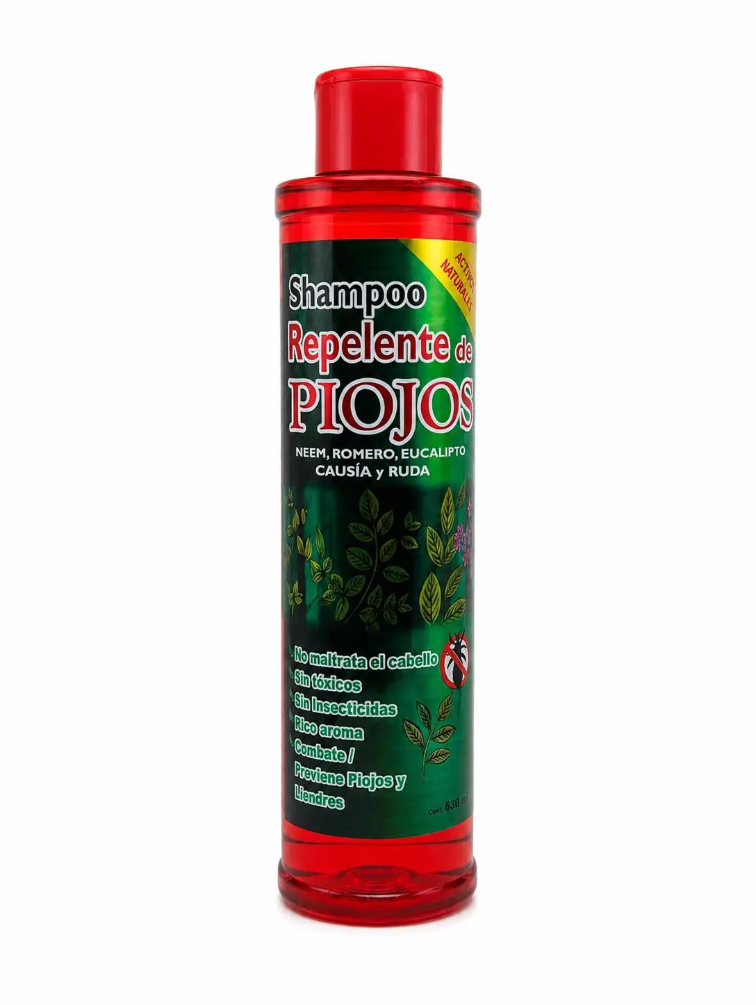 Shampoo Repelente de Piojos Nee-Romero-Eucalipto-Causia-Ruda 630ml/ Lice Repellent Shampoo Conditioner Eucalyptus