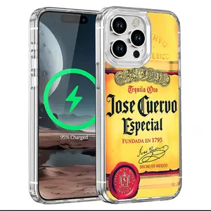 Jose Cuervo Tequila Alcohol Drinking Pattern Aesthetic Acrylic Casing For iphone 16 15 14 13 12 11 X XS PRO PLUS MAX Fashionable Magnetic MagSafe Transparent Touch TPU PC Gift Shockproof Full Protection High-quality Anti-Drop Phone Cases Shell Cover