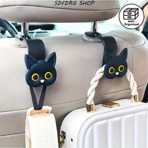 Zou Ju Flower Car Seat Hook – Decorative Paste Rear Seat Back Hanger, Practical Utility Car Accessory, Easy Install Universal Fit, Adds Finishing Touch to Car Interior, Travel, Daily Use, or Gift