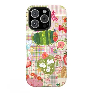Playful Patchwork Caterpillar Phone Case Crafted From High-Quality, Durable Material. The Lively, Mixed-Print Design Creates A Cozy, Childhood-Inspired Aesthetic, While The Slim, Protective Build Shields Your Device.Suitable for iPhone 17.16.15.14.13.12.