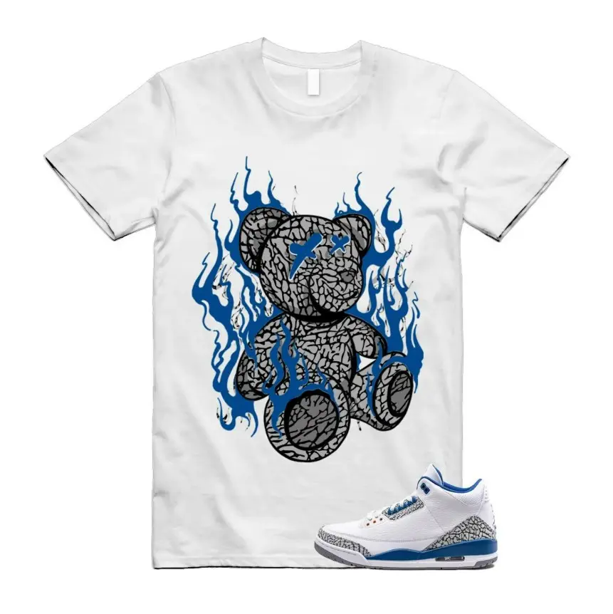 Tee Matching True Blue 3 Sneaker, 3 True Blue Outfit Shirt, Streetwear Graphic Tee, 100% Cotton, Casual Sneaker Outfit, Perfect Gift for Sneaker Fans