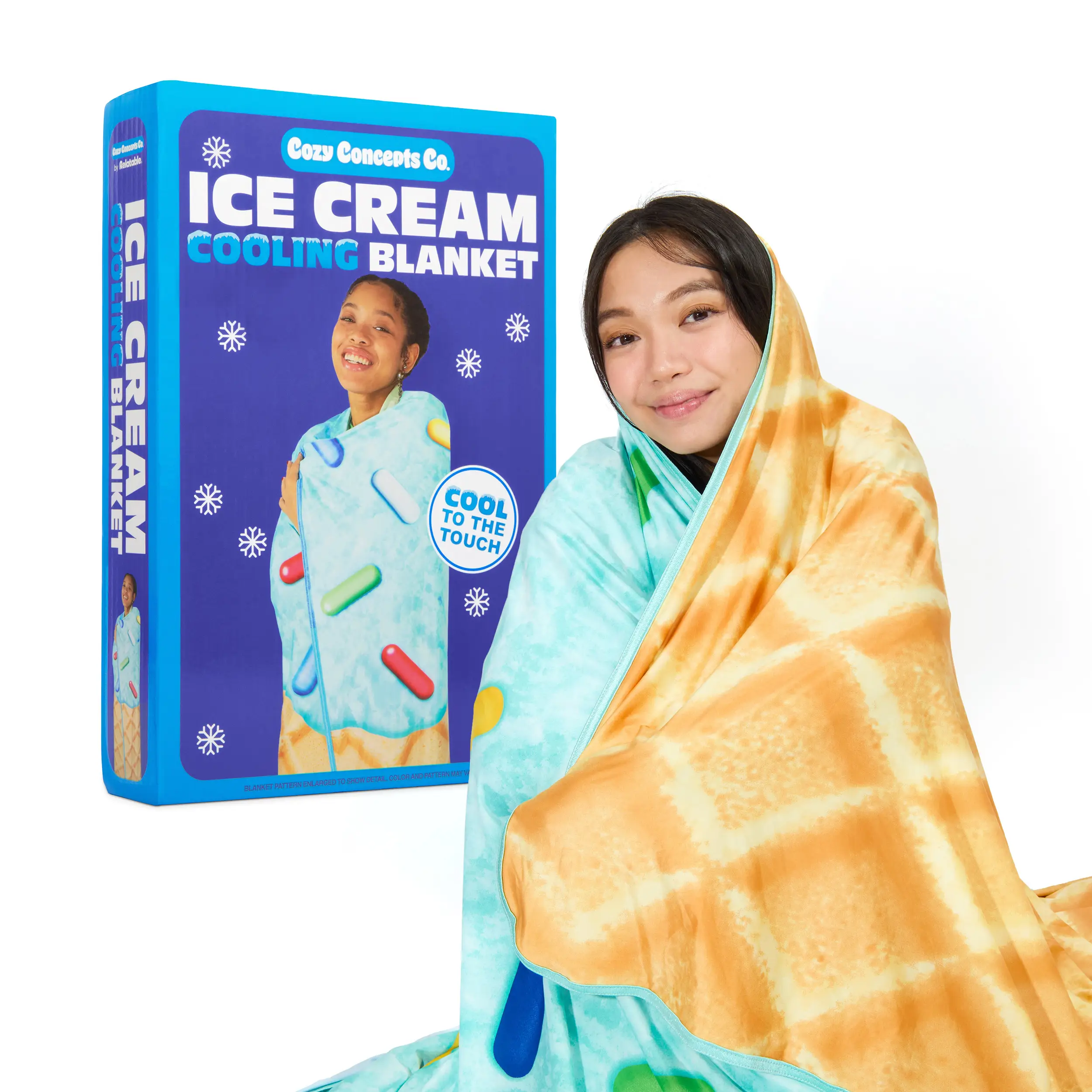 Cozy Concepts Co. Ice Cream Cooling Blanket –Ice Cream Cooling Blanket – Lightwe...