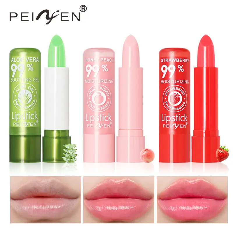 3pcs Color-Changing Compact Lipstick - Thermostatic Plant Berries Organic Formula, Long-Lasting, Hydrating, Glossy Lip Balm for Lip Care, Makeup Gift, Moisturizer, Hydrate