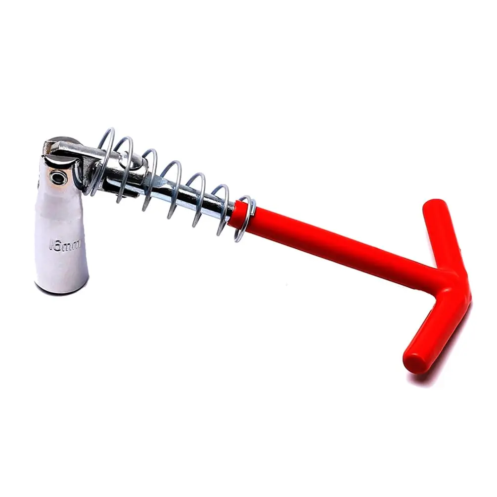 Spark Plug Socket Wrench T-Bar T-Handle Flexible Spark Plug Spanner Removal Tool for Motorcycle Dirt Pit Bike ATV UTV Go Kart Golf Cart Moped Buggy Dune Drift Trike