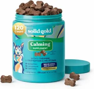 Solid Gold Calming Chews for Dogs, Gut & Immune Support Supplement + Melatonin for Chill Pups