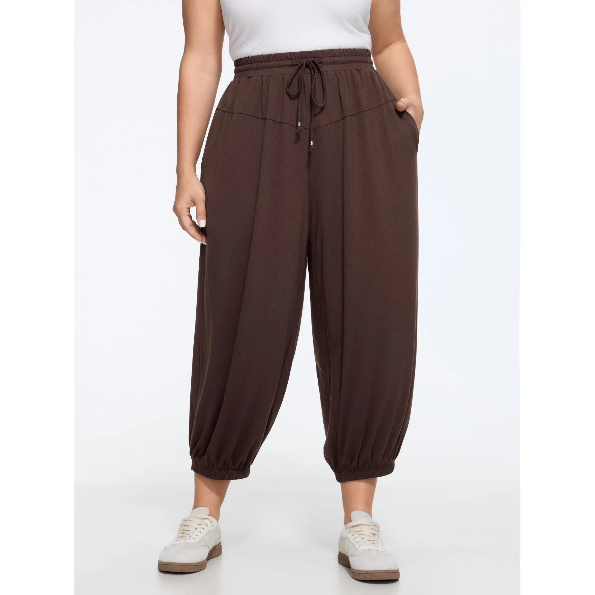 BLOOMCHIC Plus Size Supersoft Drawstring Elastic Waist Jogger Pants[M-6X] 2026 Summerfinds