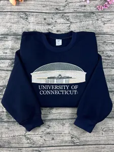 Connecticut University Embroidered Sweatshirt/Hoodie
