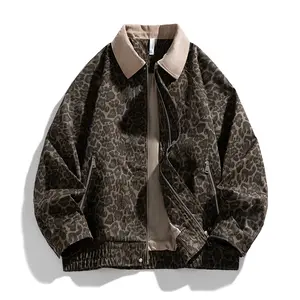 Vintage Leopard Print Lapel Lightweight Spring/Autumn Jacket Trendy Casual New Coat quilted Functionality Y2k jacket winter Stylish outfits