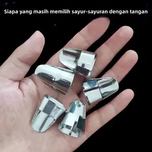 4pcs Stainless Steel Finger Guards - Durable Metal Thumb Protectors for Safe Vegetable Picking, Garlic Peeling & Edamame Handling - Essential Kitchen Safety Accessories