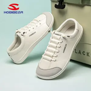 HOBIBEAR wide-toe barefoot shoes for men and women—casual slip-on canvas sneakers that are comfortable, lightweight, breathable, and lace-free; suitable for sports, everyday commuting, and walking.