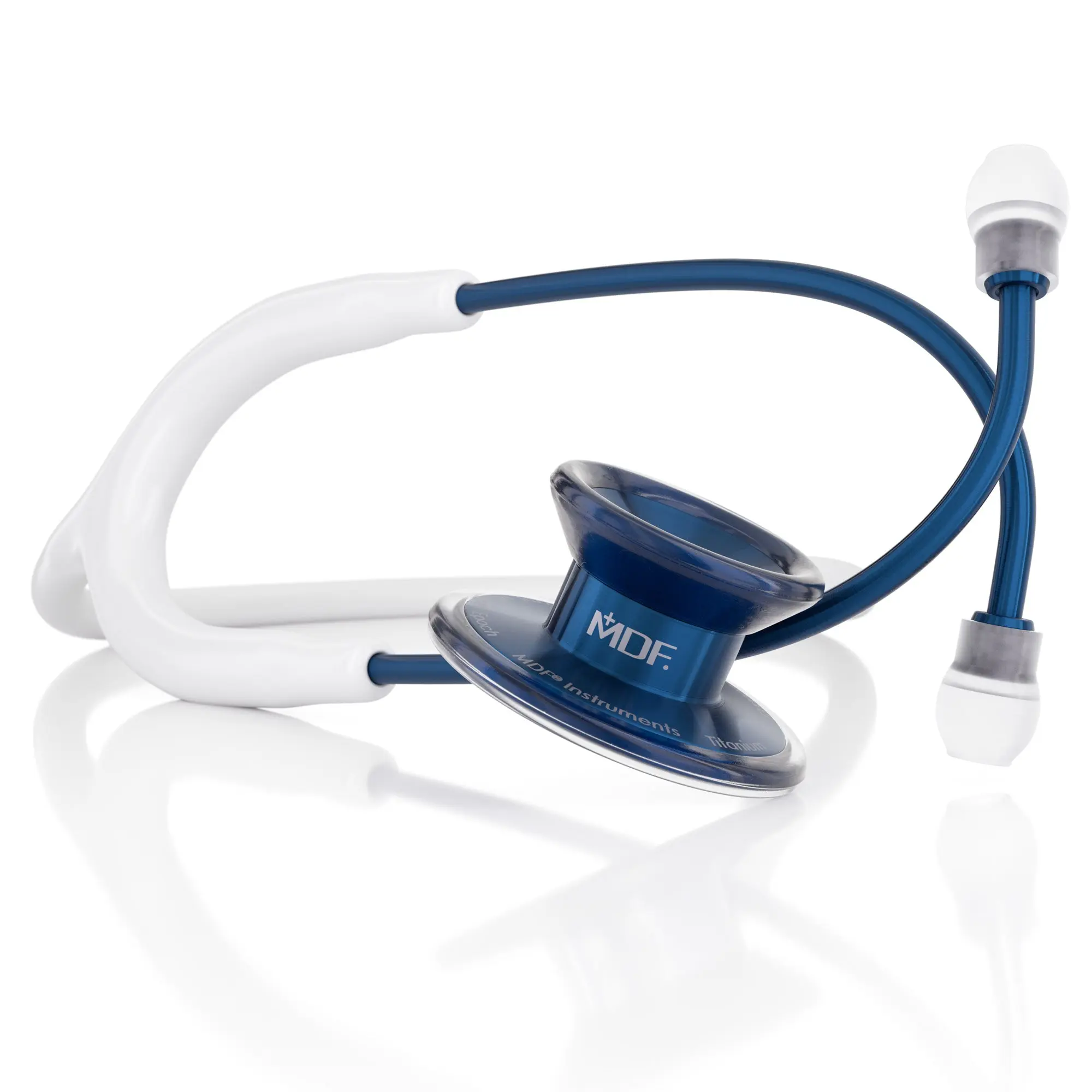 MD One® Epoch® Titanium Adult Stethoscope - White/Capridium