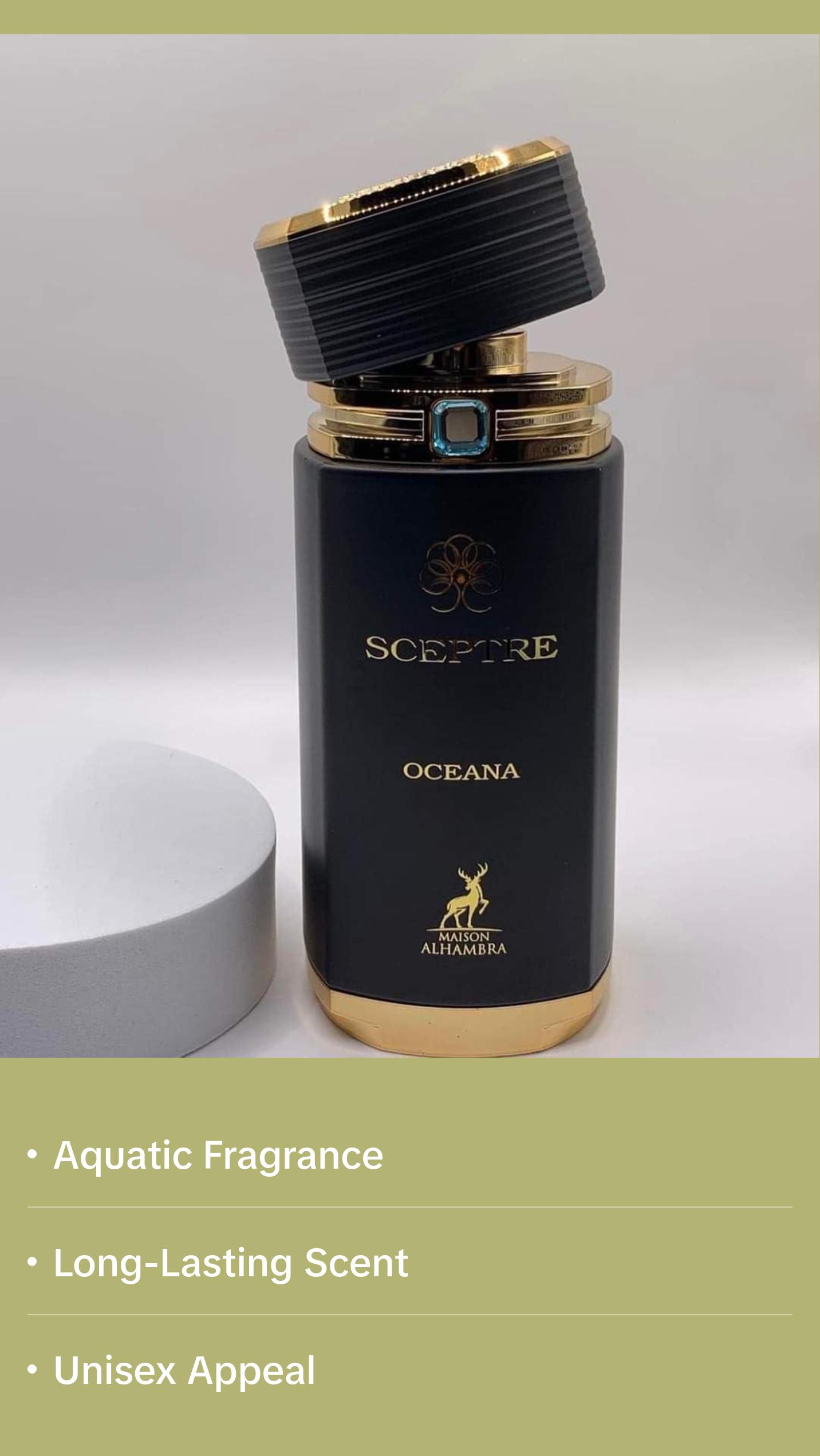 Maison Alhambra Sceptre Oceana Eau de Parfum Spray for Unisex, 3.4 Ounce