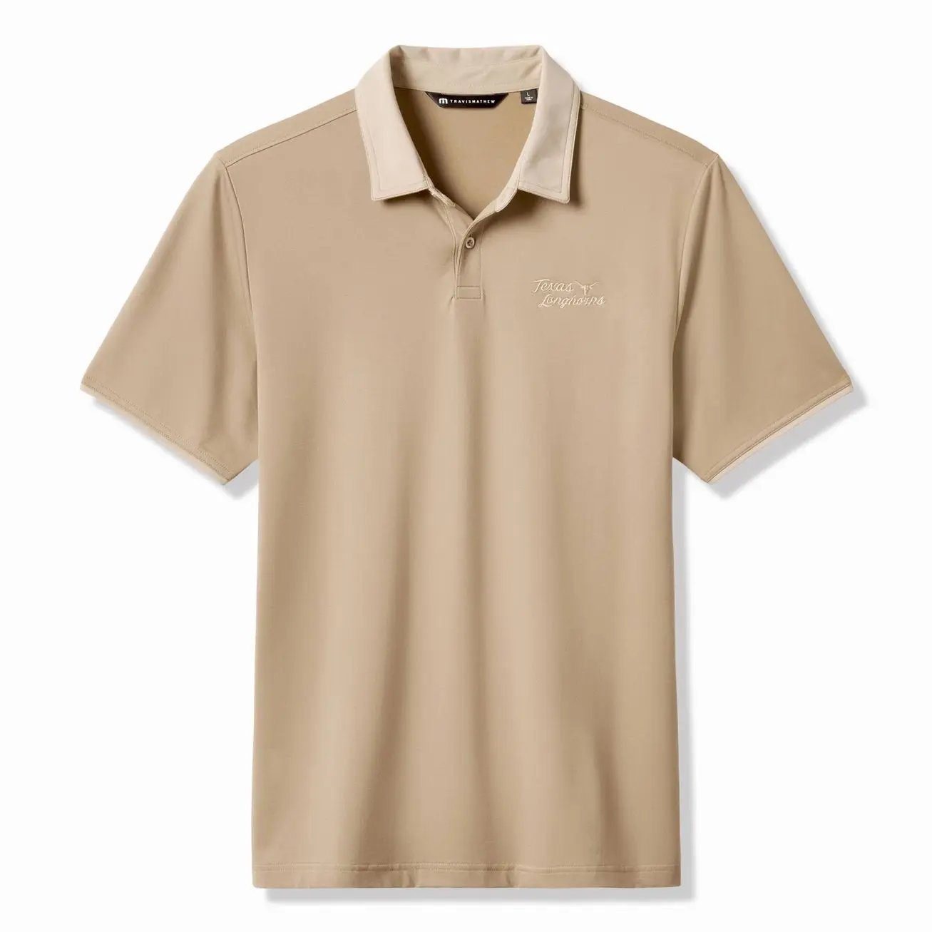 Texas Longhorns TravisMathew Varsity Vintage Tri-Blend Polo - Tan