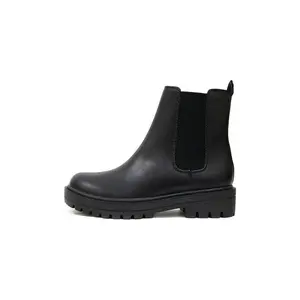 Soda Women’s Paden Chelsea Lug Sole Ankle Boot Black 6.5