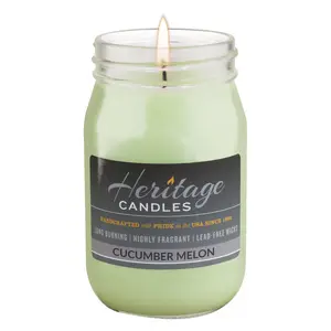 16-oz Canning Jar Candle - Cucumber Melon