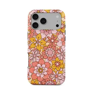 Garden Brunch - Floral Phone Case by BURGA | Luxury Striped Aesthetic iPhone Case | Slim Shockproof MagSafe Cover | Trendy Colorful Design | Gift-Ready Case for iPhone 11–17 Pro Max