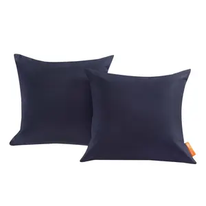 Modway Convene Two Piece Outdoor Patio Pillow Set in Navy