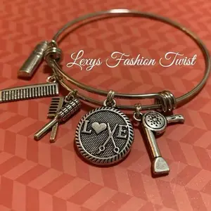 Hairstylist charm bracelet