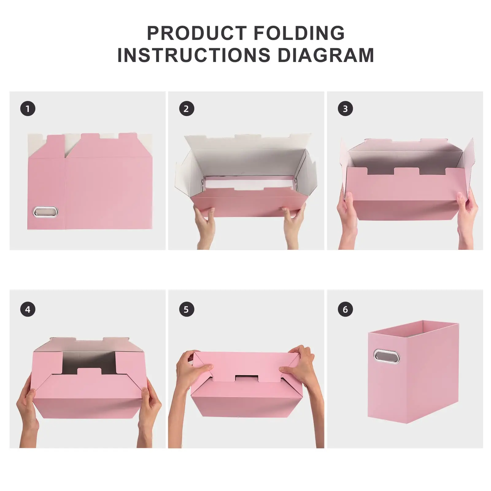 File Organizer, Small Storage Box, Cardboard File Folder Organizer