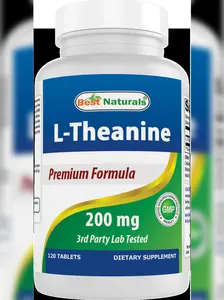 Best Naturals L-Theanine 200mg per Tablet (400mg per 2 Tablets) - Promotes Relaxation Without Drowsiness - 120 Vegetarian Tablets