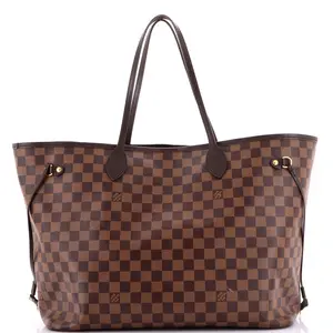 Pre-owned Louis Vuitton Canvas Coated Tote Bags REBAG Neverfull NM Tote Damier GM by Rebag