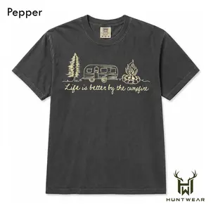Comfort Colors Life Is Better by the Campfire T-Shirt, Camping Lover Tee, RV Camper Graphic T-Shirt, Outdoor Adventure Shirt, Campfire Gift