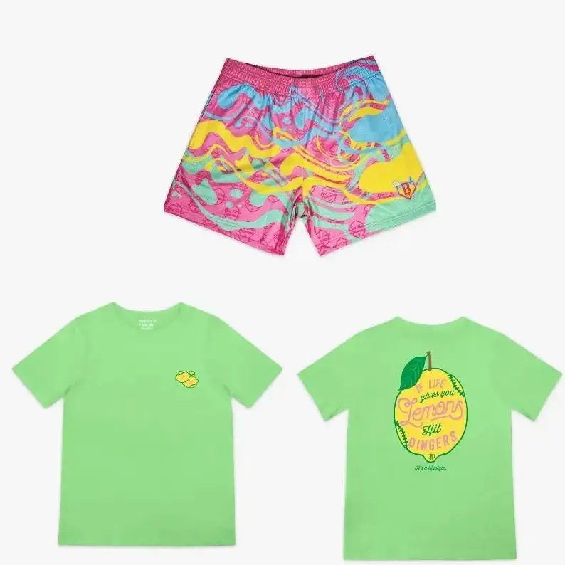 Baseball Lifestyle 101 - Lemon Burst Set | Youth & Adult Tee & Mesh Shorts