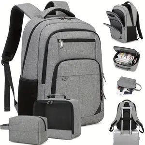 Travel Laptop Backpack 15.6 Inch Extra Large School Backpacks for Teen Boys and Girls Business Men Sturdy Computer Bag College And Daily Commute 3pcs Set Gifts