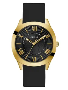 GUESS Male Black Silicon Analog Watch