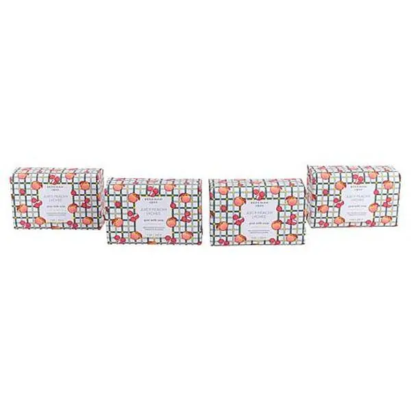 Beekman 1802 4-Piece Goat Milk Bar Soap - Peach Lychee